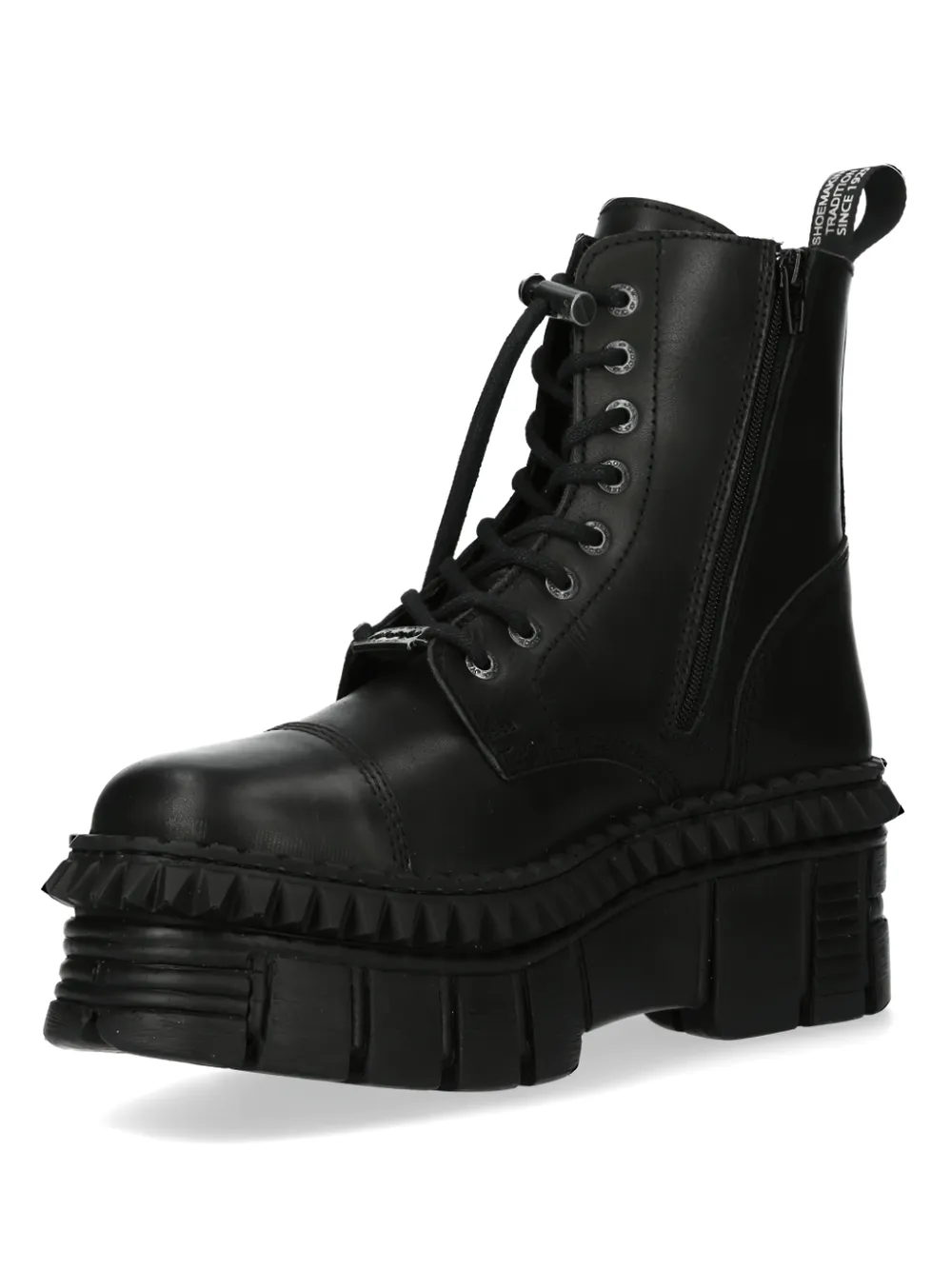 Military Style Black Ankle Boots