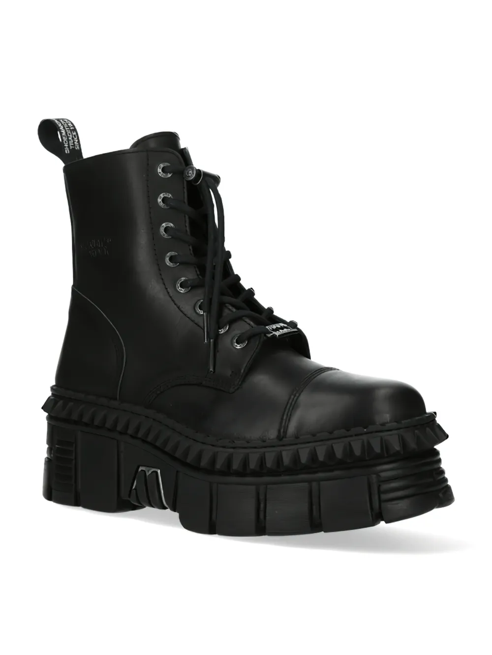 Military Style Black Ankle Boots