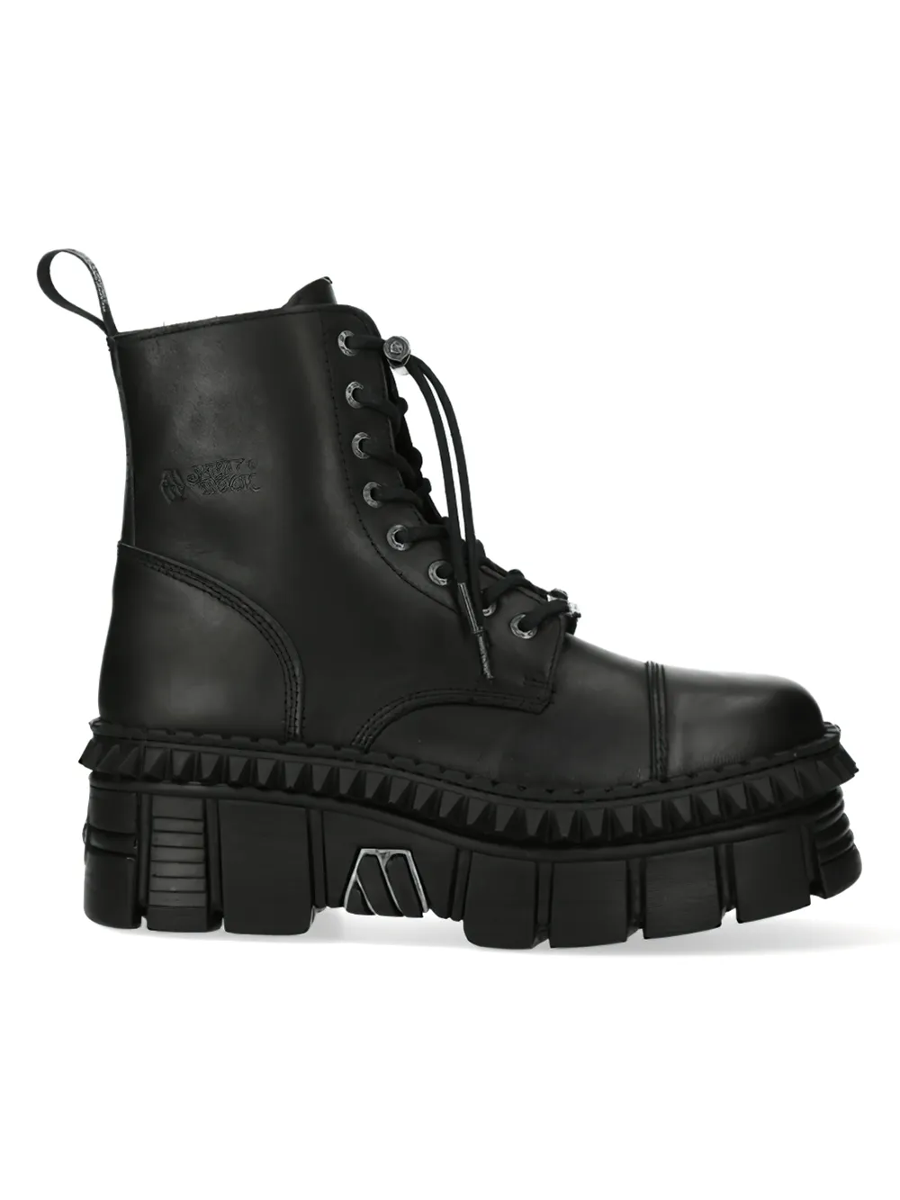 Military Style Black Ankle Boots