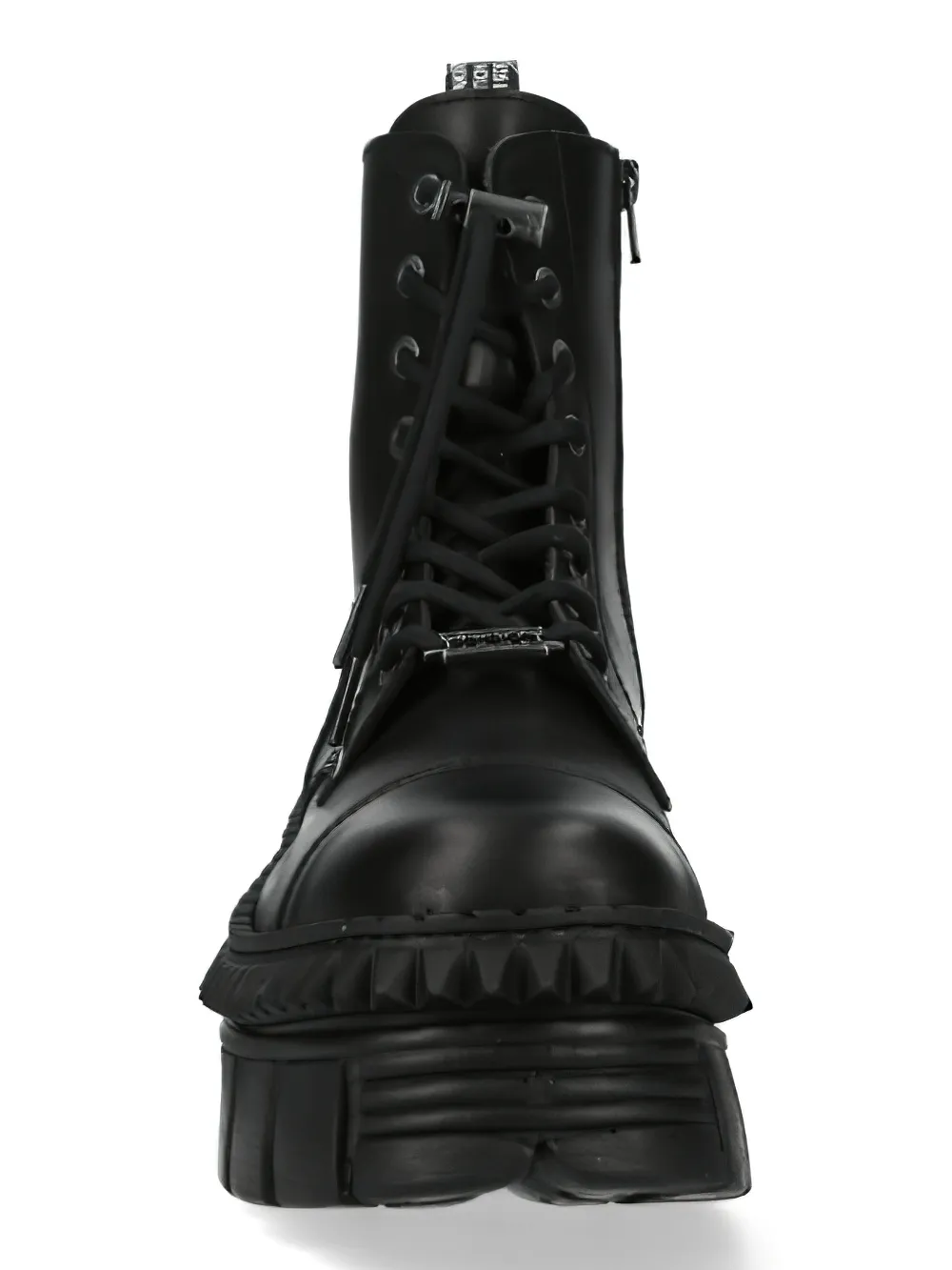 Military Style Black Ankle Boots