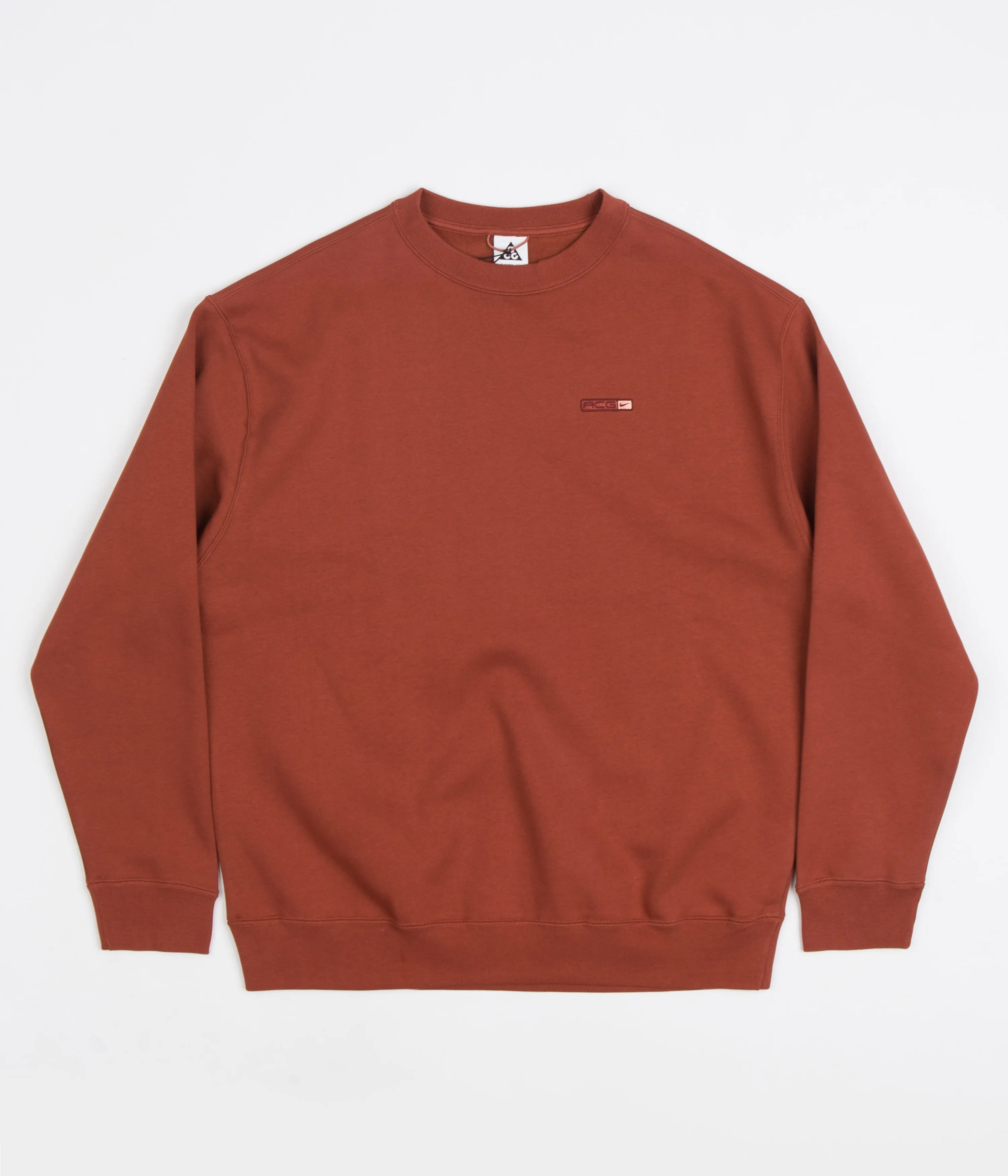 Nike ACG Fleece Crewneck Sweatshirt - Mars Stone / Light Madder Root / Oxen Brown