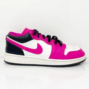 Nike Girls Air Jordan 1 Low DZ5365-601 Pink Basketball Shoes Sneakers Size 6Y