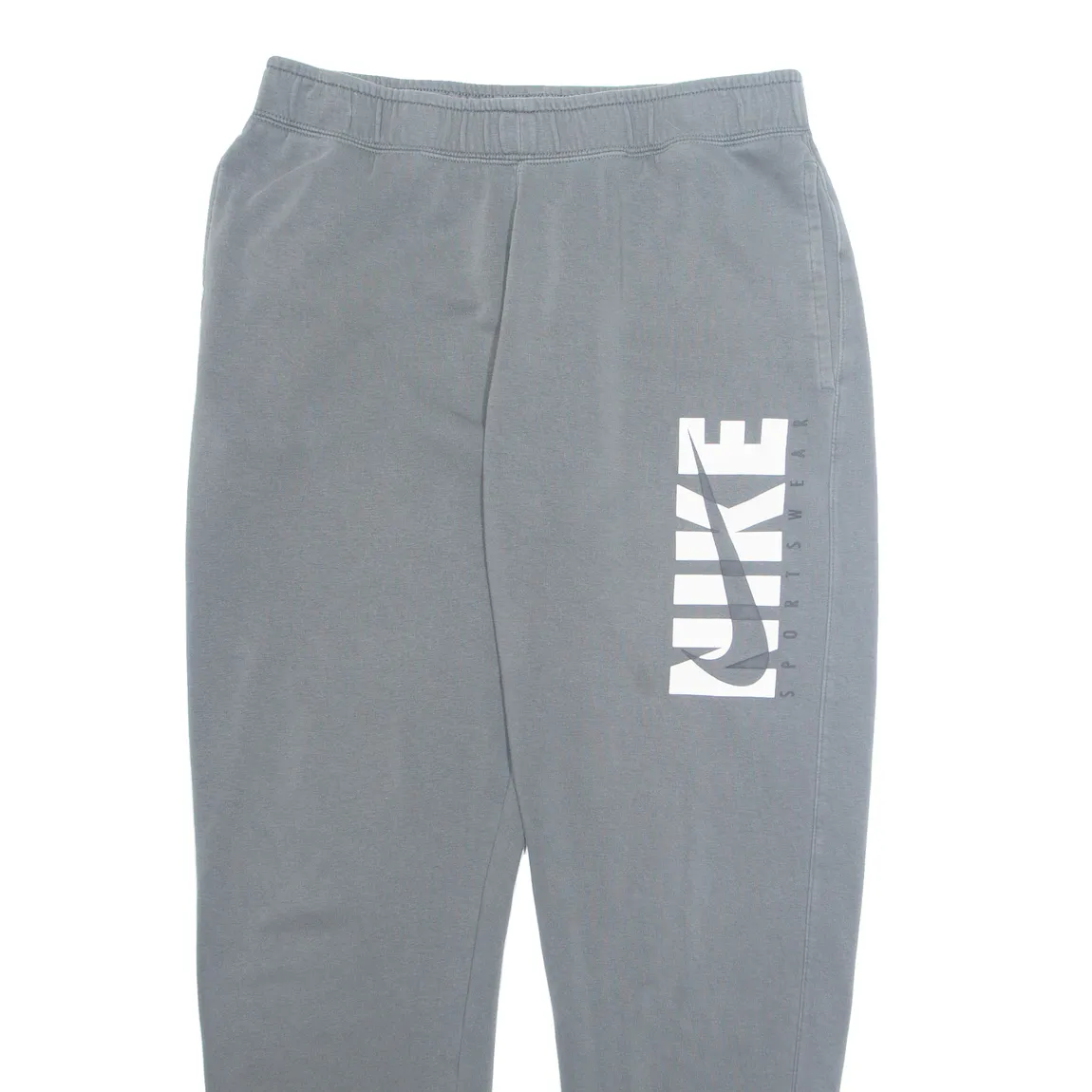 NIKE Mens Joggers Grey Tapered L W30 L28