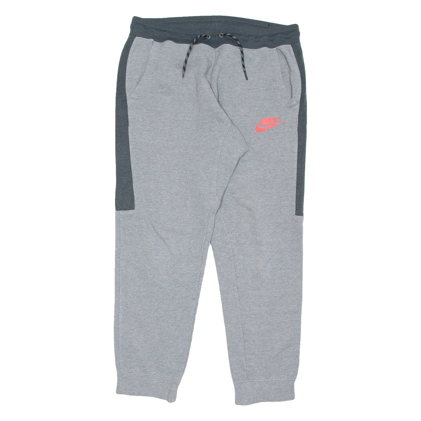 NIKE Mens Joggers Grey Tapered L W32 L28