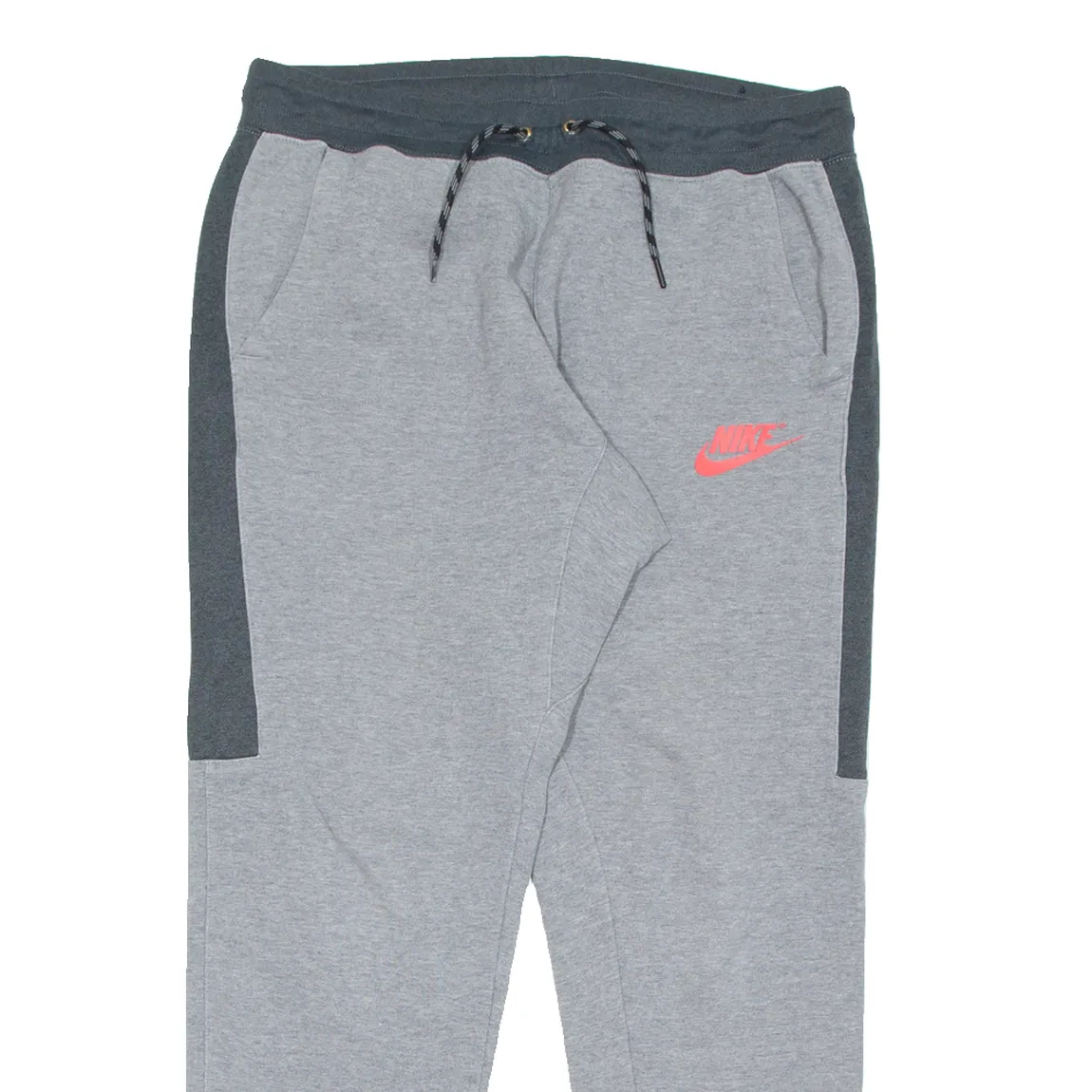 NIKE Mens Joggers Grey Tapered L W32 L28