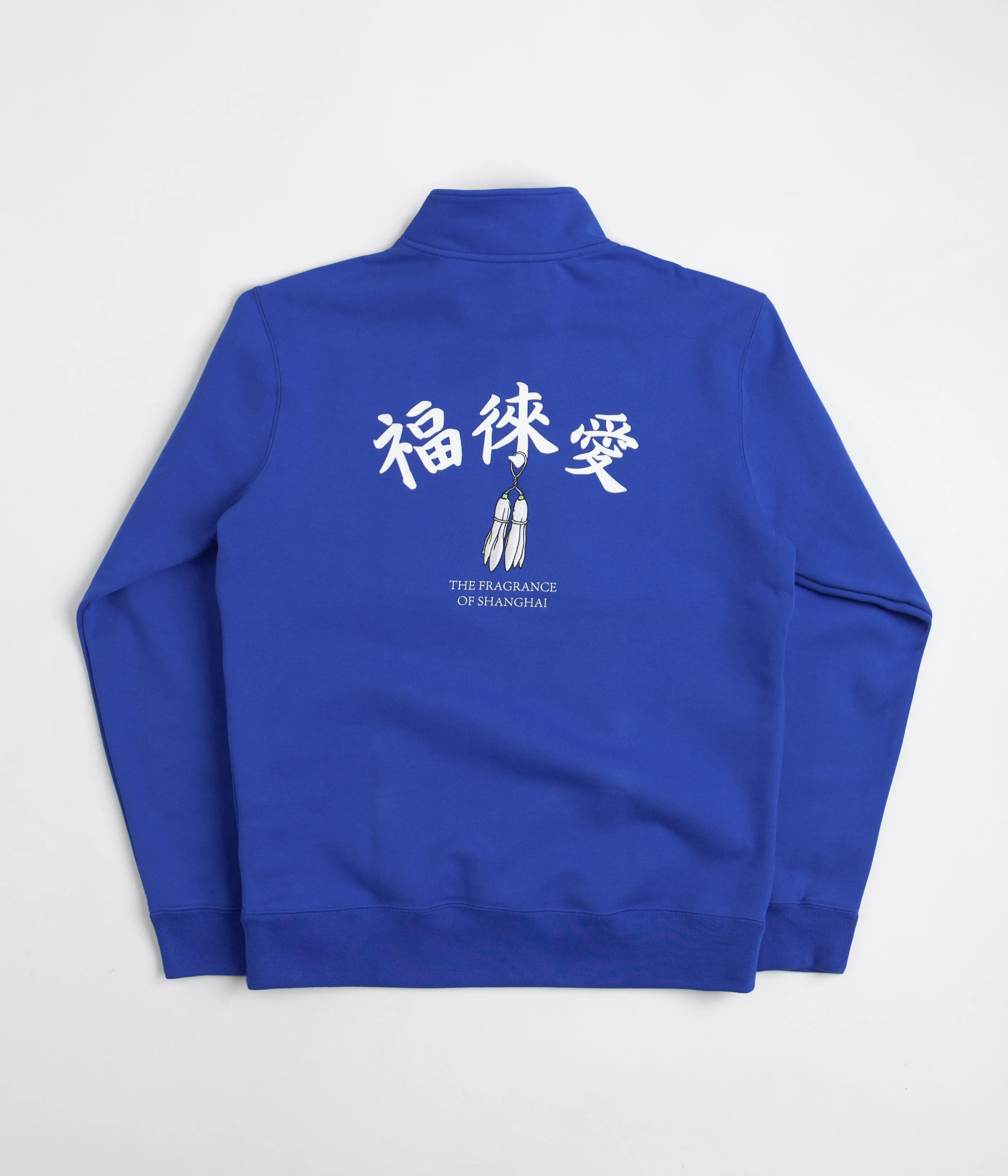 Nike SB x Fly Streetwear 1/2 Zip Fleece in Game Royal and White