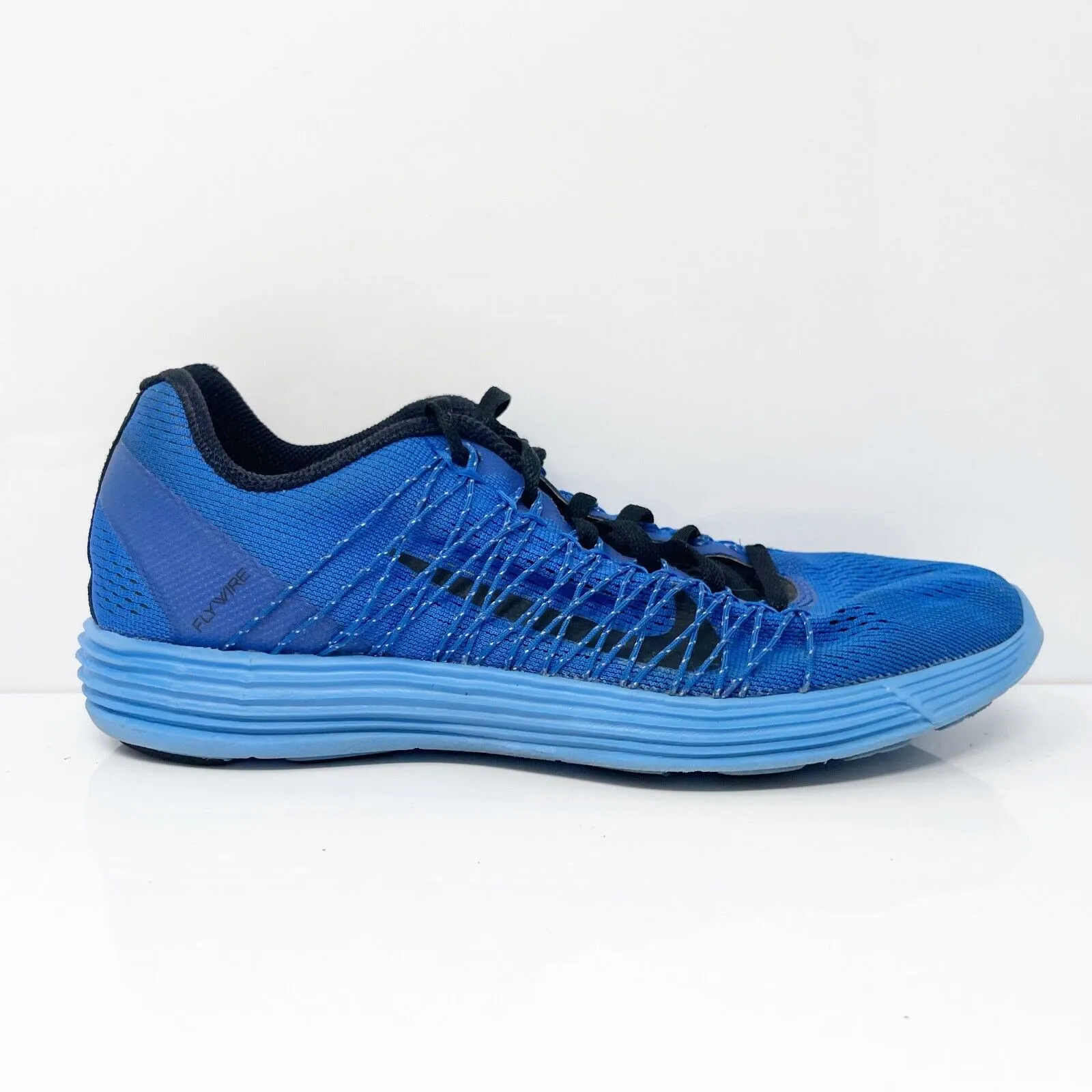 Nike Womens Lunaracer Plus 3 Flywire 554683-404 Blue Running Shoes Sneakers Sz 8