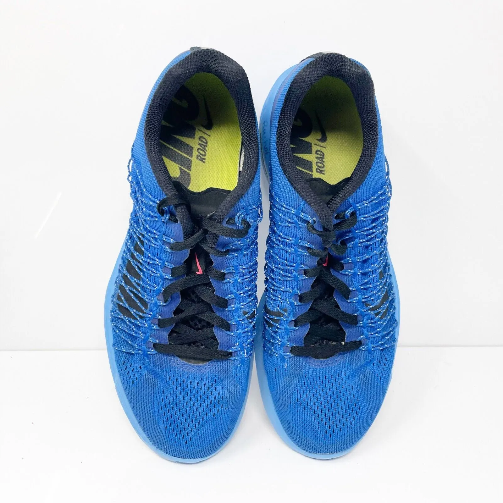 Nike Womens Lunaracer Plus 3 Flywire 554683-404 Blue Running Shoes Sneakers Sz 8