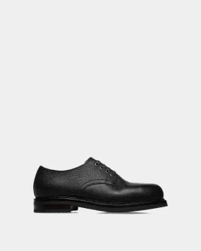 Norwelt Derby In Black Grained Leather 