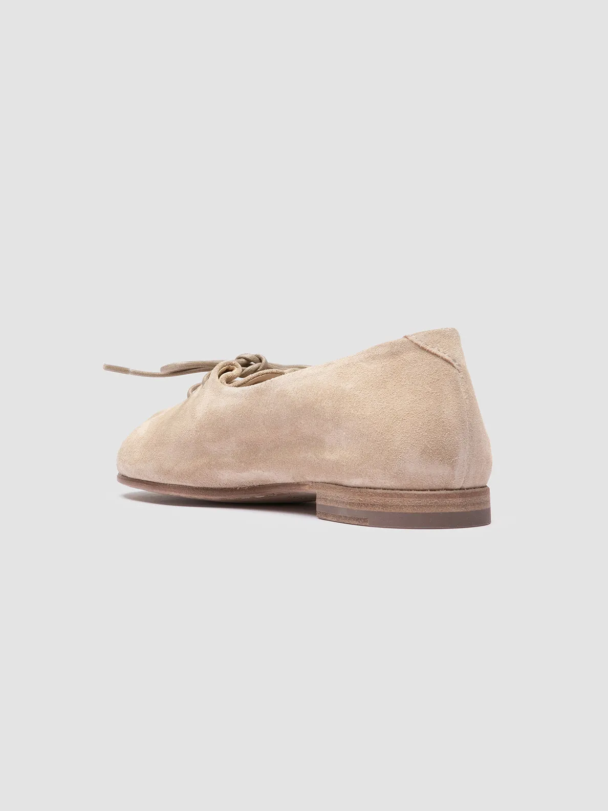 OLIVER 102 - Beige Suede Ballerina Shoes