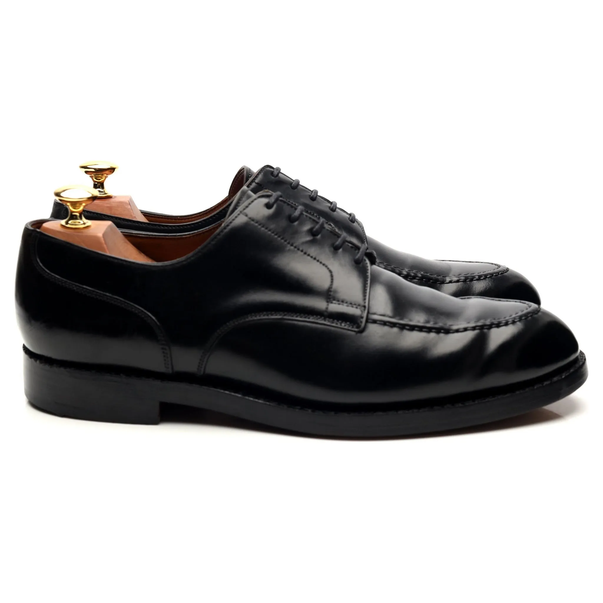 'Onslow' Black Cordovan Leather Derby UK 9 E