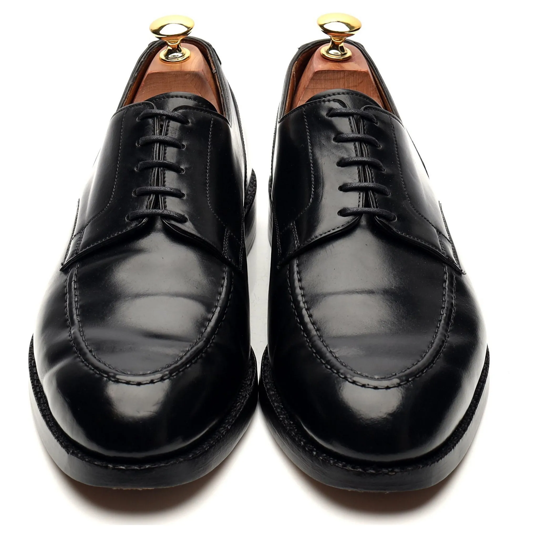 'Onslow' Black Cordovan Leather Derby UK 9 E