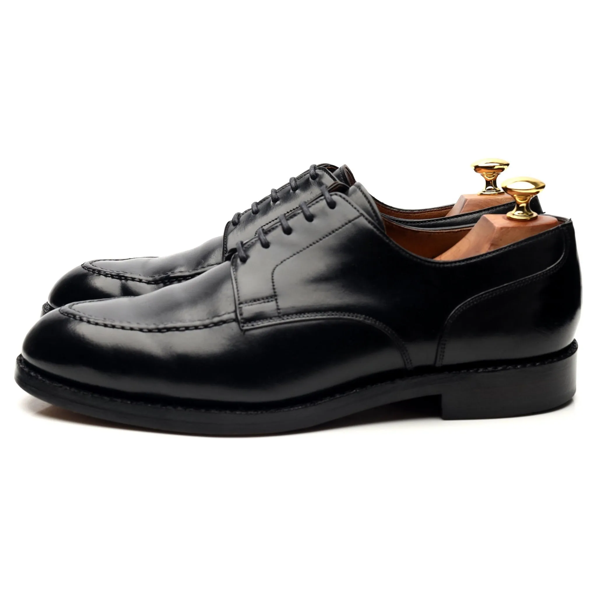 'Onslow' Black Cordovan Leather Derby UK 9 E