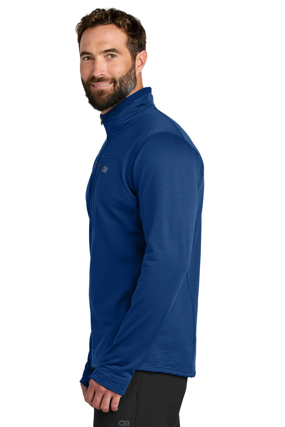 Outdoor Research Tech Grid 1/4-Zip Custom Fleeces, Galaxy Blue