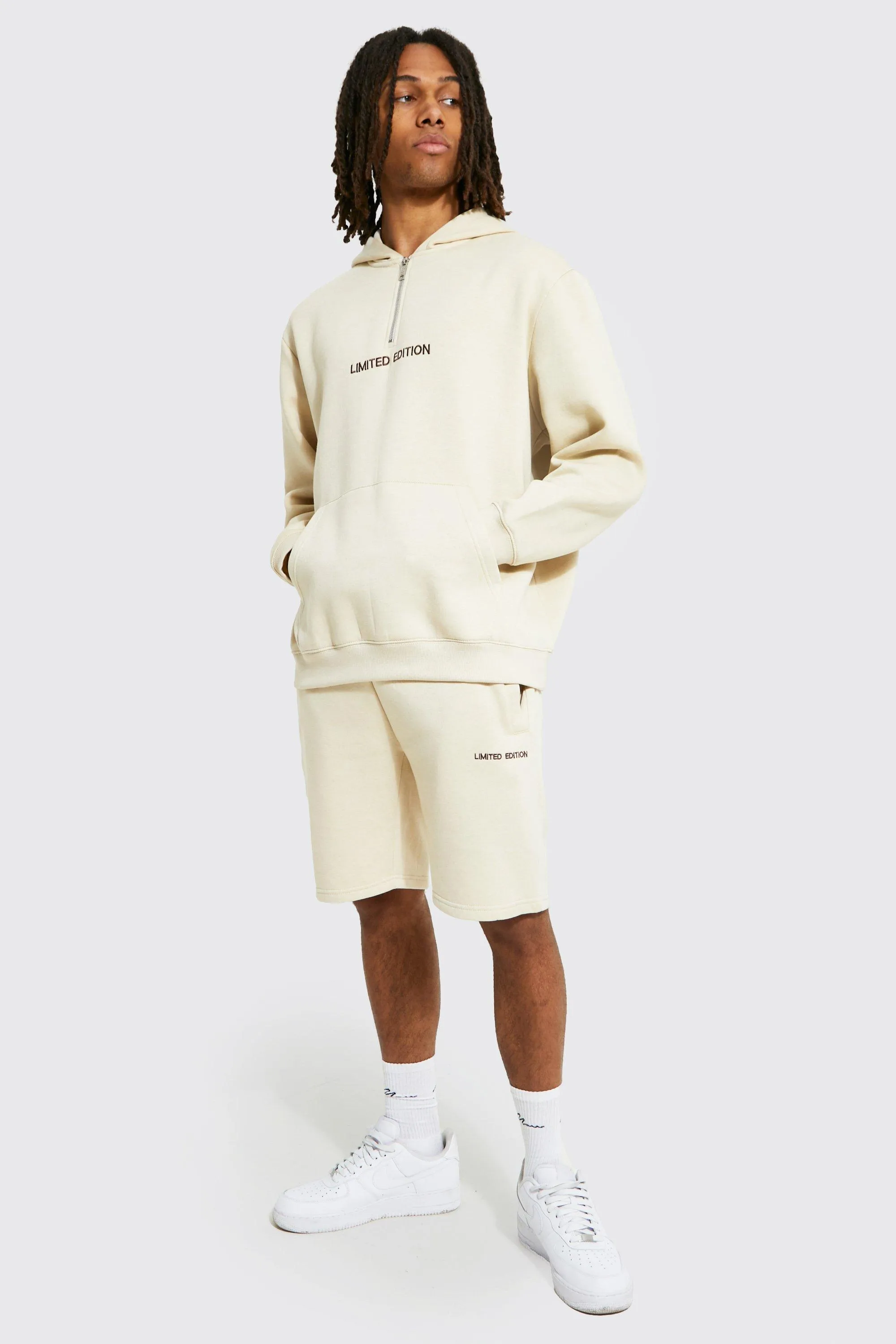 Oversized Limited Zip Hooded Short Tracksuit