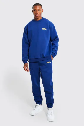 Oversized Ofcl Panel Sweatshirt Tracksuit | boohooMAN UK