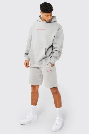 Oversized Official Man Hooded Short Tracksuit 1