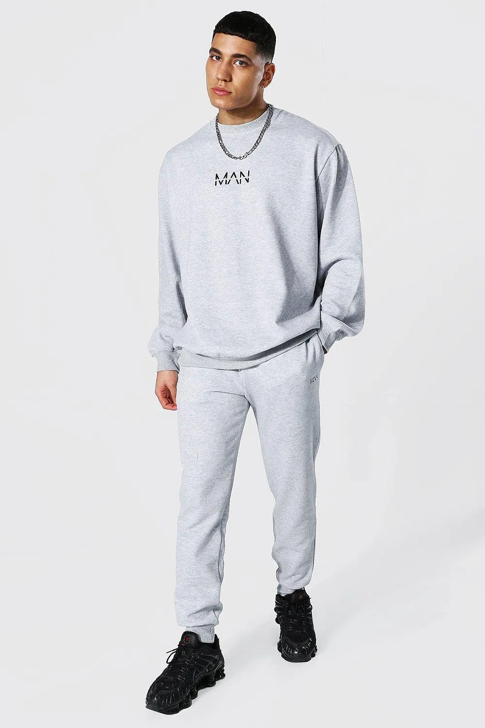 Oversized Original Man Sweatshirt Tracksuit | boohooMAN UK