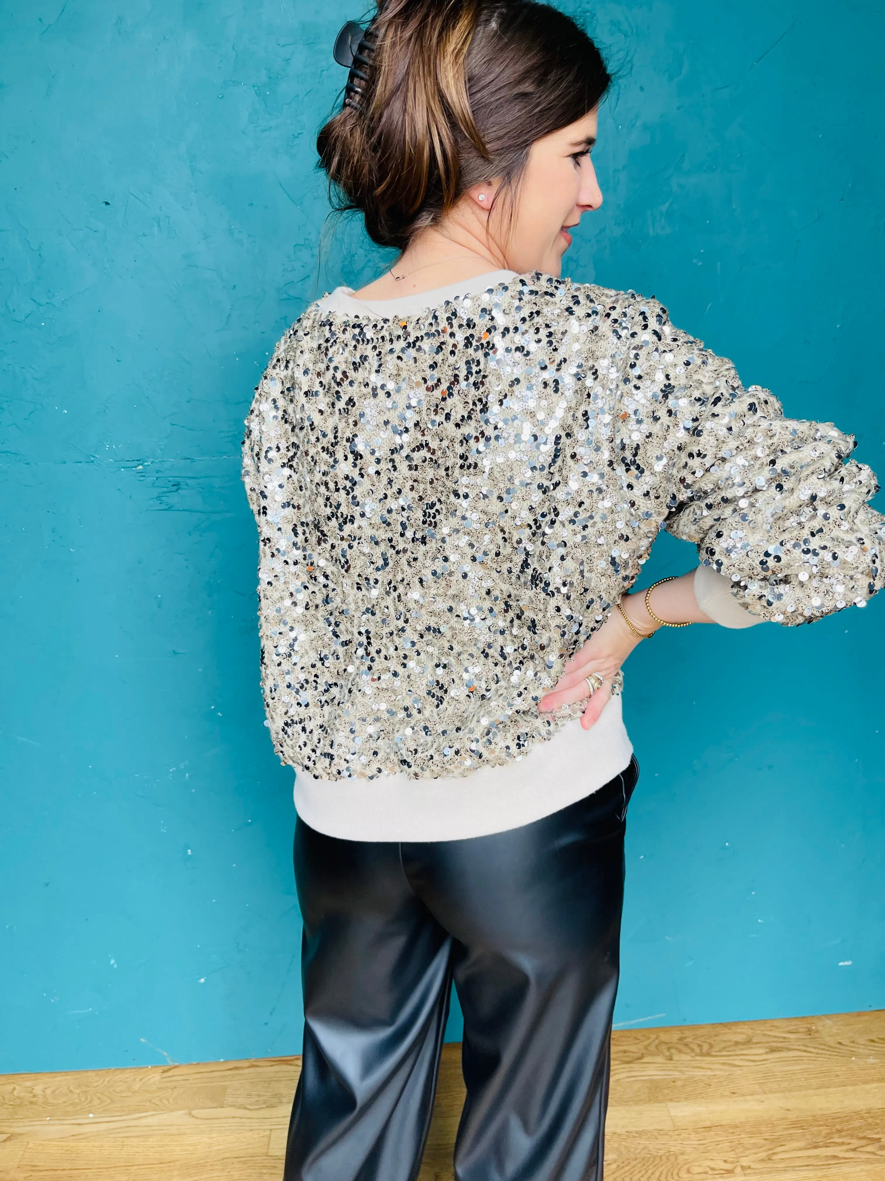 Paillette Sequin Sweatshirt