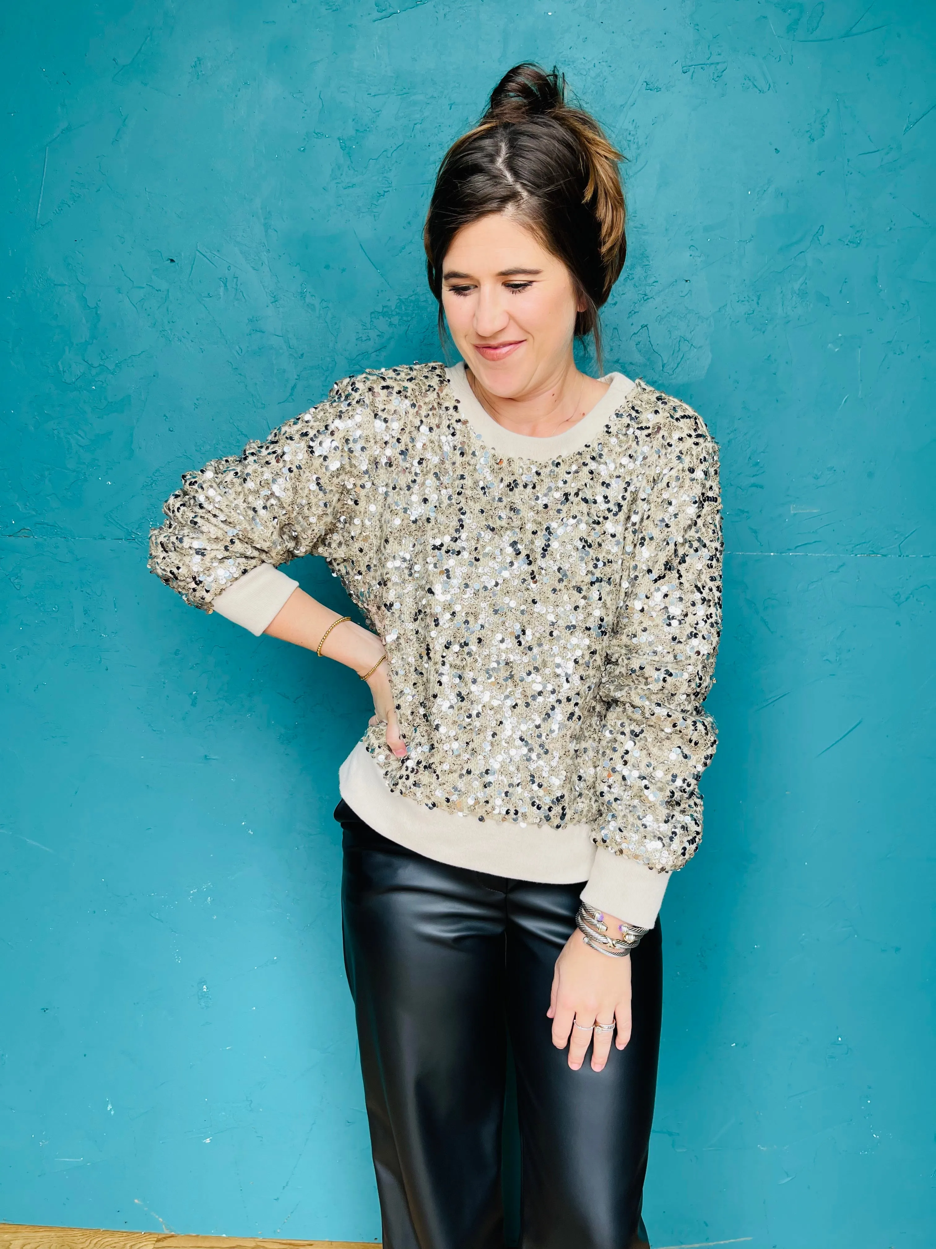 Paillette Sequin Sweatshirt