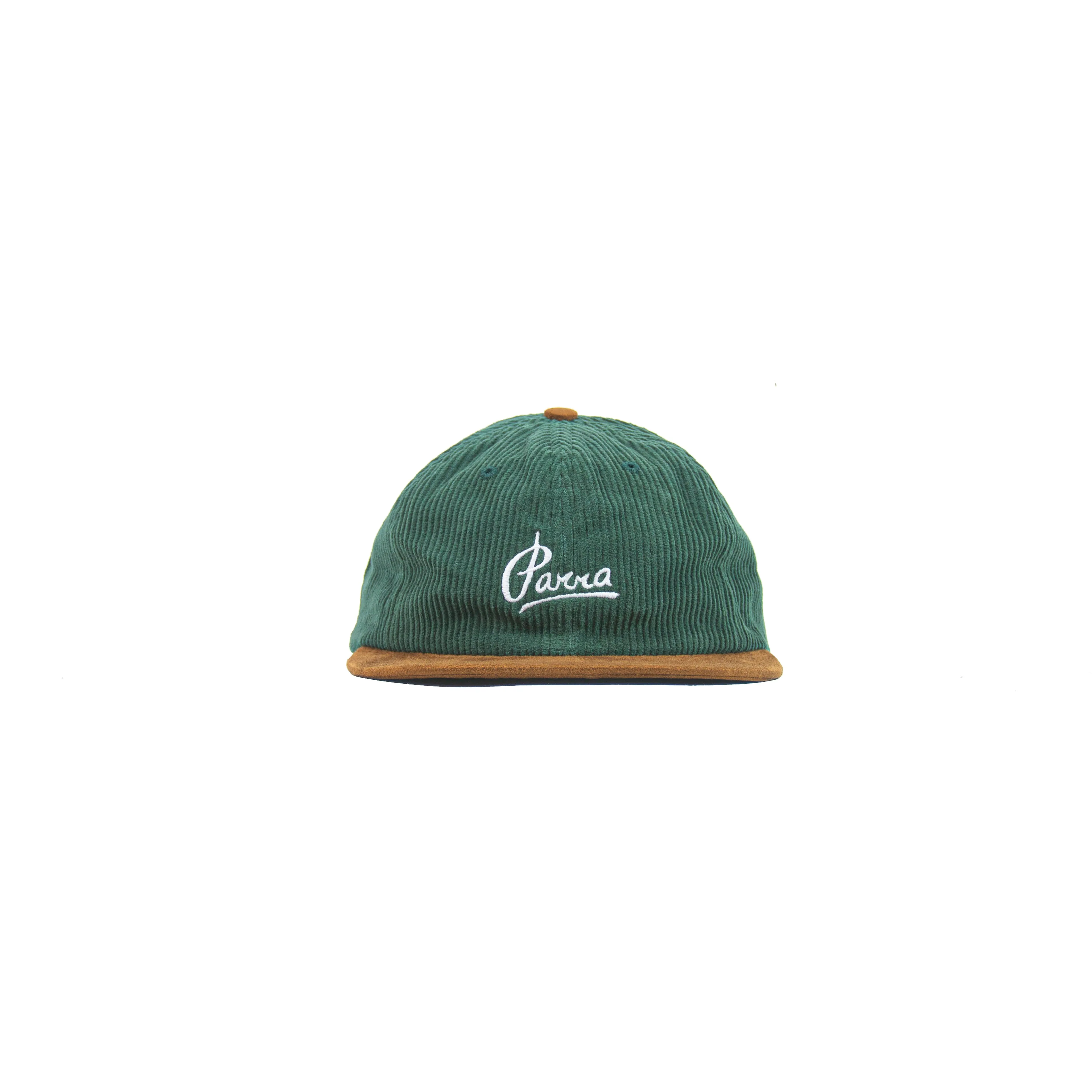 Painters Script Corduroy 6 Panel Hat (Pine Green)