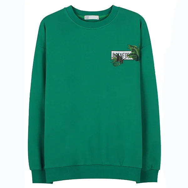 Palm Leaf Checker Sweatshirt