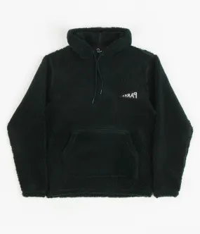 Parra Hooded Fleece - Pine Green Flag Logo Mirror Print