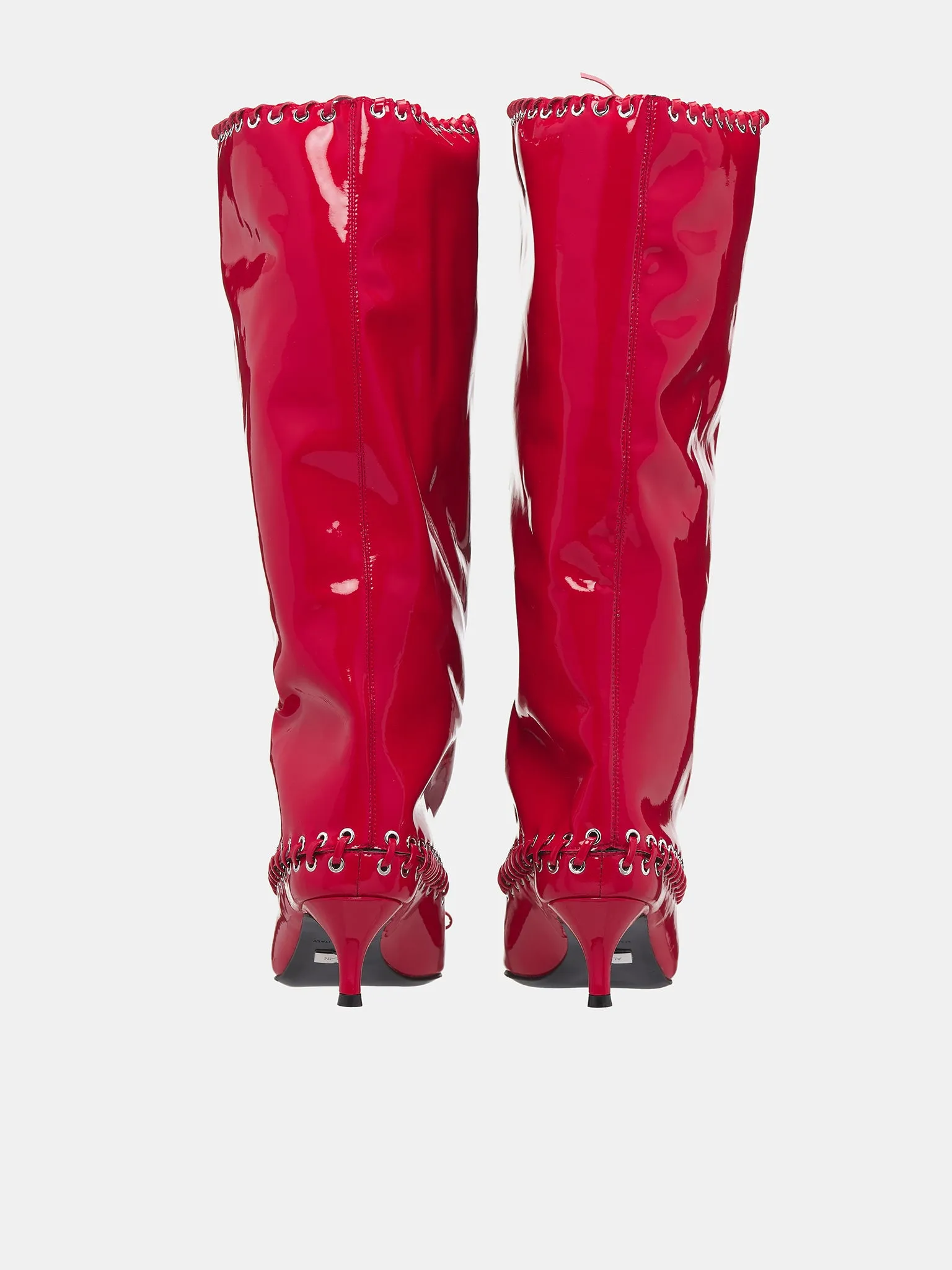 Patent Level Knee Boots (SH07-PATENT-RED)