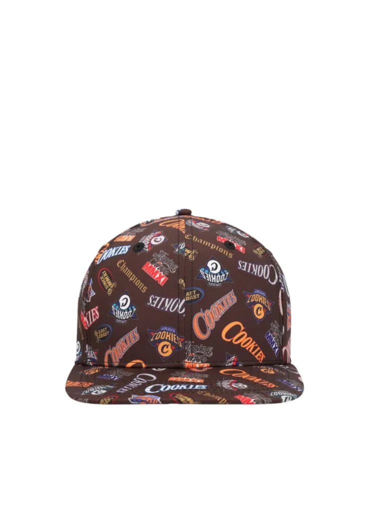 Patterned Snapback Hat with Cookies Print - CM241XSH04