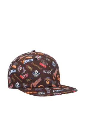 Patterned Snapback Hat with Cookies Print - CM241XSH04