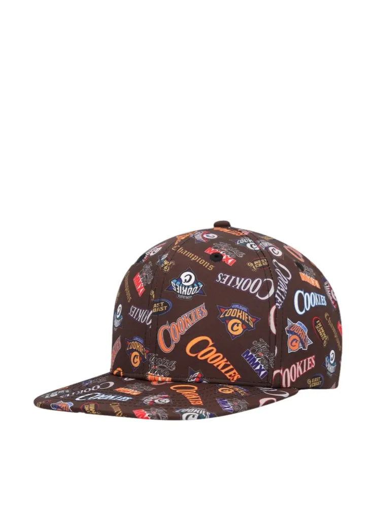 Patterned Snapback Hat with Cookies Print - CM241XSH04