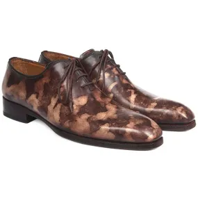 Calfskin Wholecut Oxfords Camouflage Brown