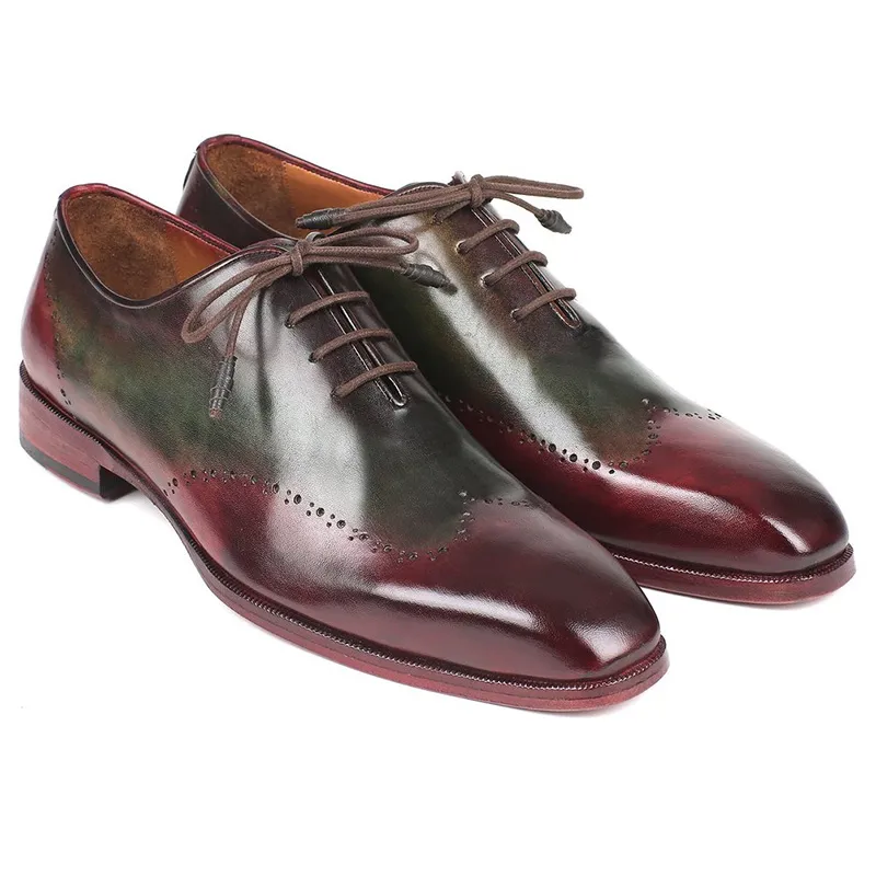 PPL Leather Wingtip Oxfords Bordeaux & Green