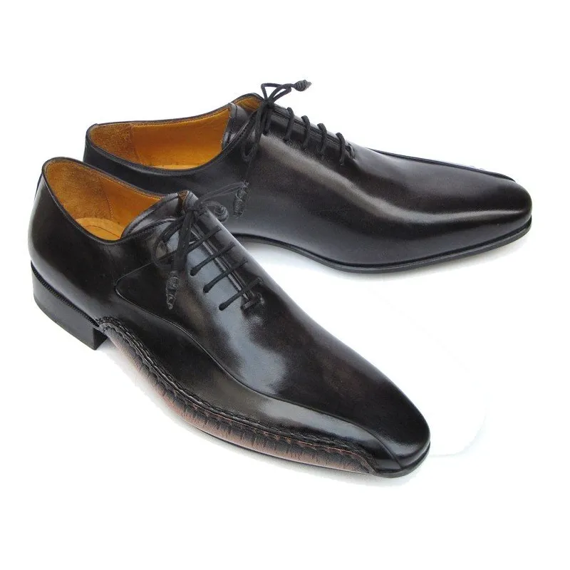 Handcrafted Black Oxford Shoes by Paul Parkman