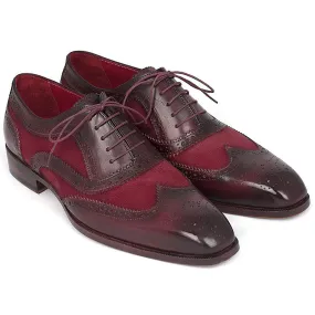 PPL Suede & Calfskin Wingtip Oxfords Bordeaux