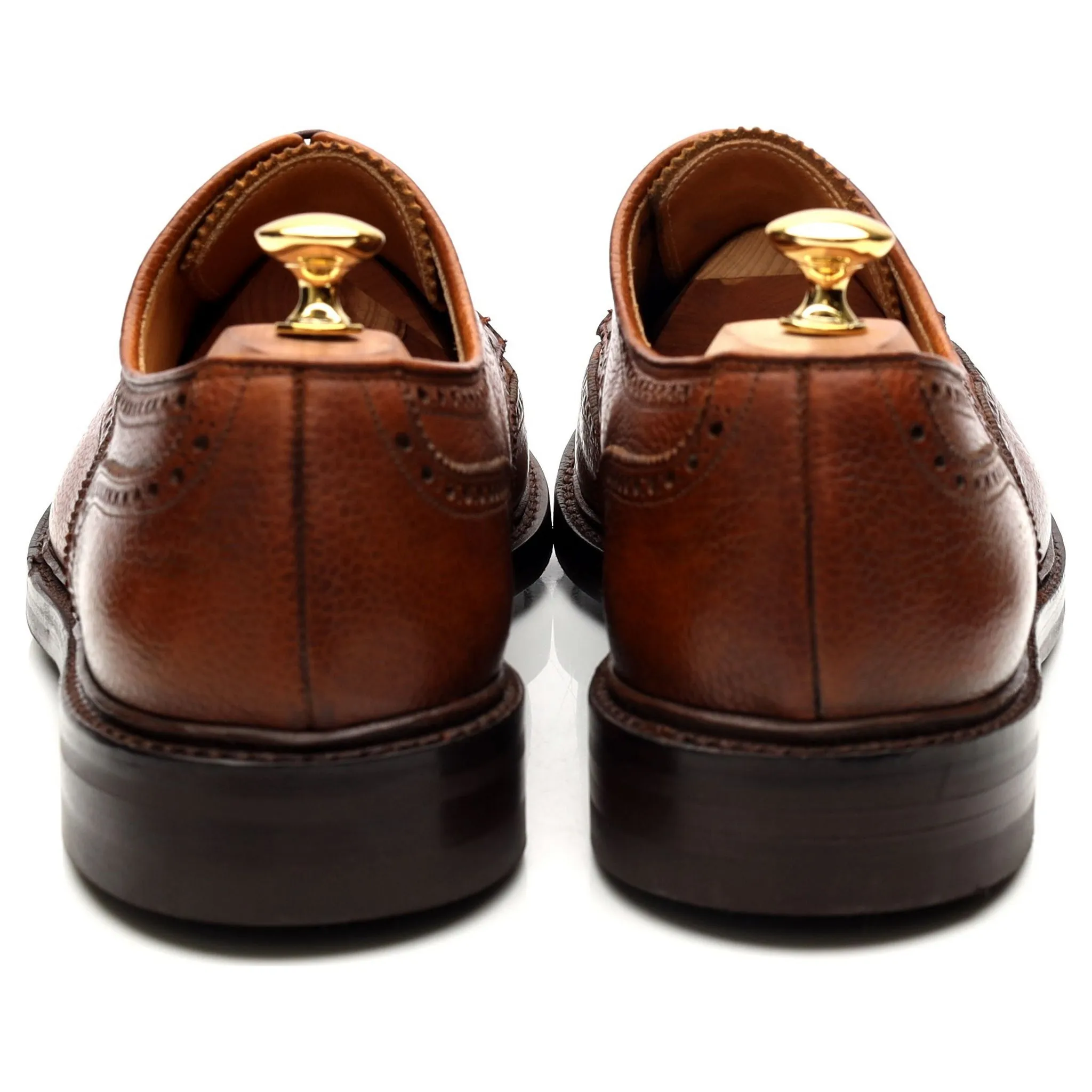 'Pembroke' Tan Brown Leather Derby Brogues UK 11 E