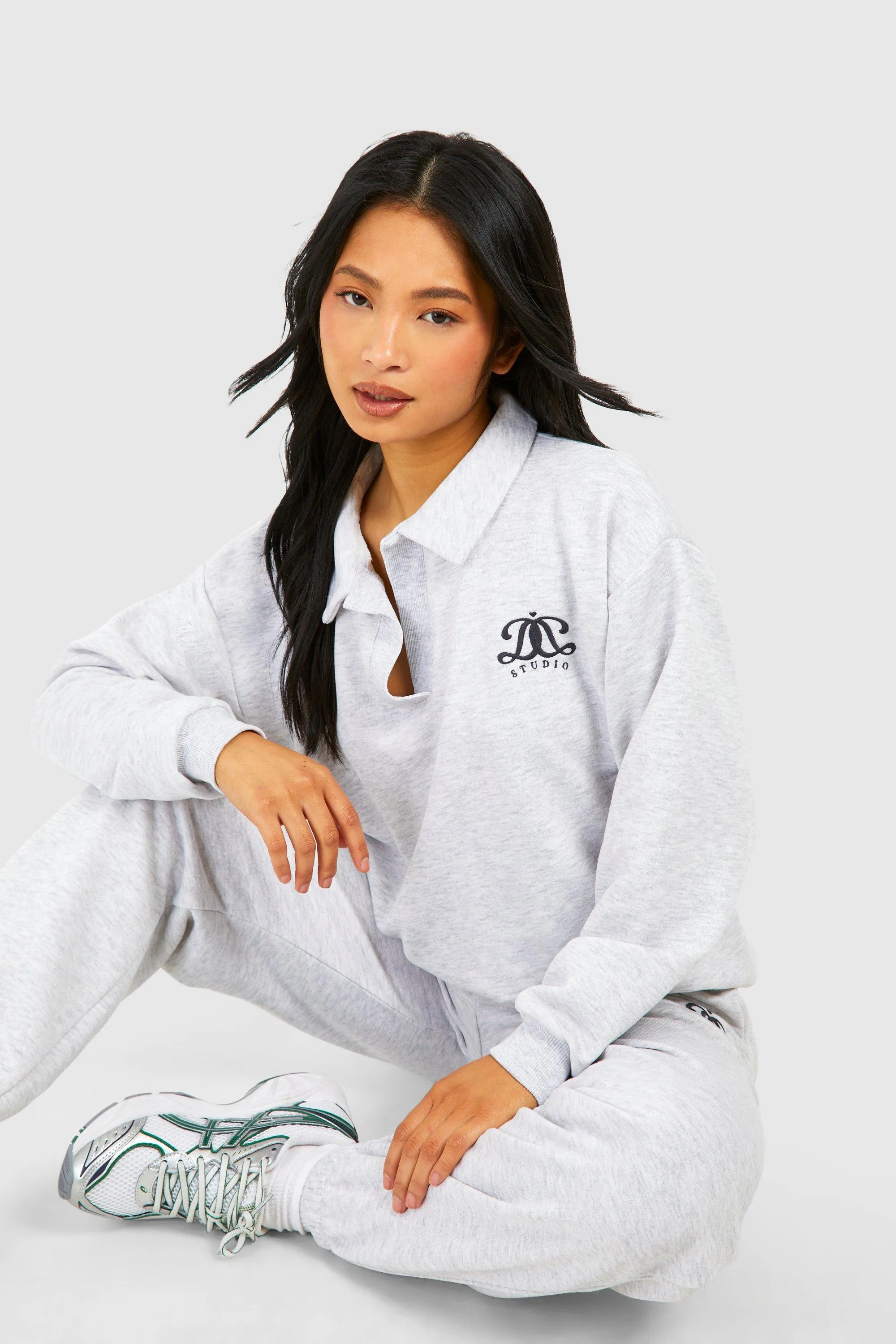 Petite Rugby Sweatshirt Embroidered Tracksuit