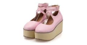 Lolita Pink Wedge Platform Creepers