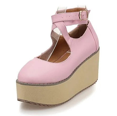 Lolita Pink Wedge Platform Creepers