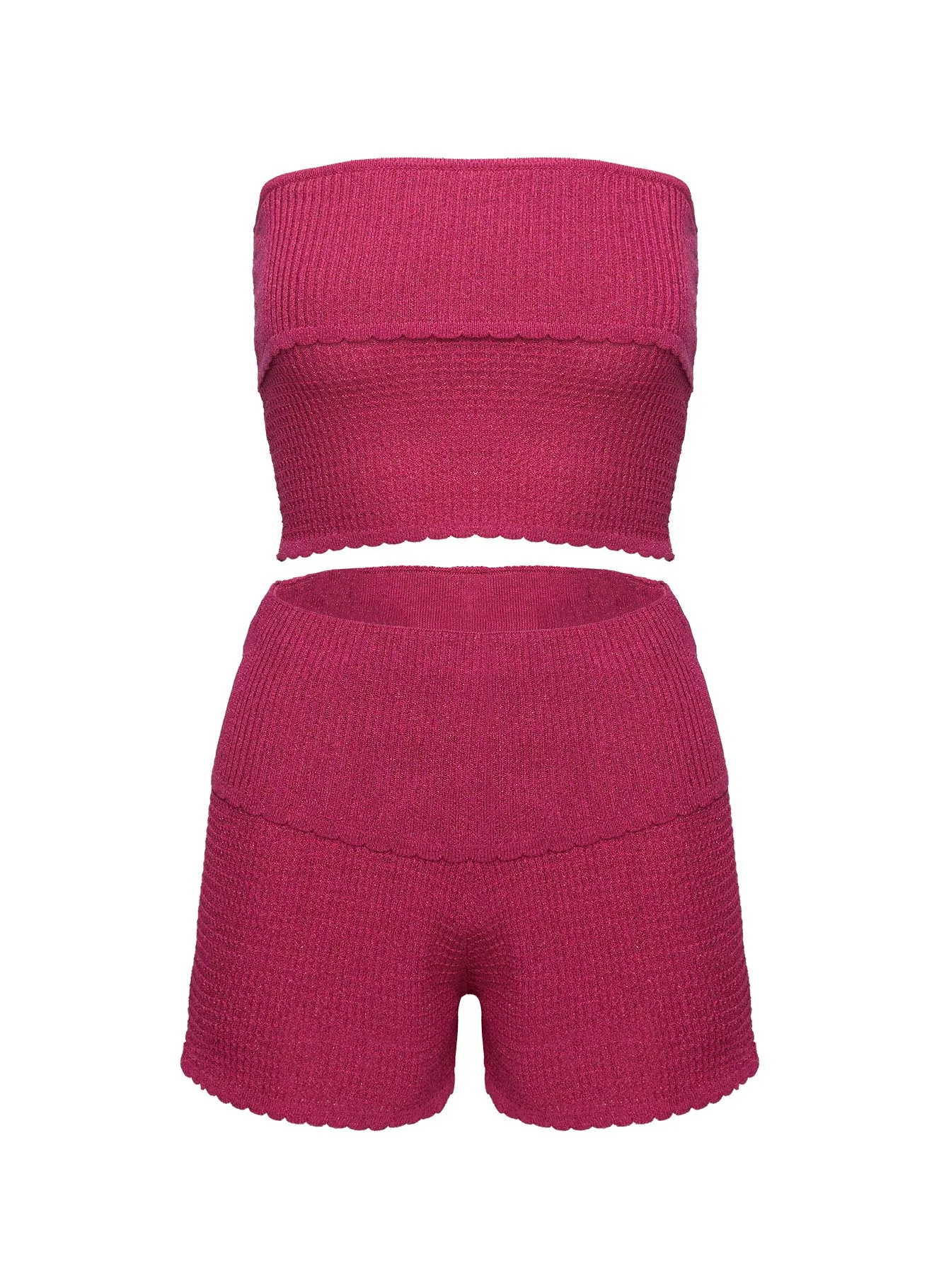 Pink Glitter Knit Set - Kaelee