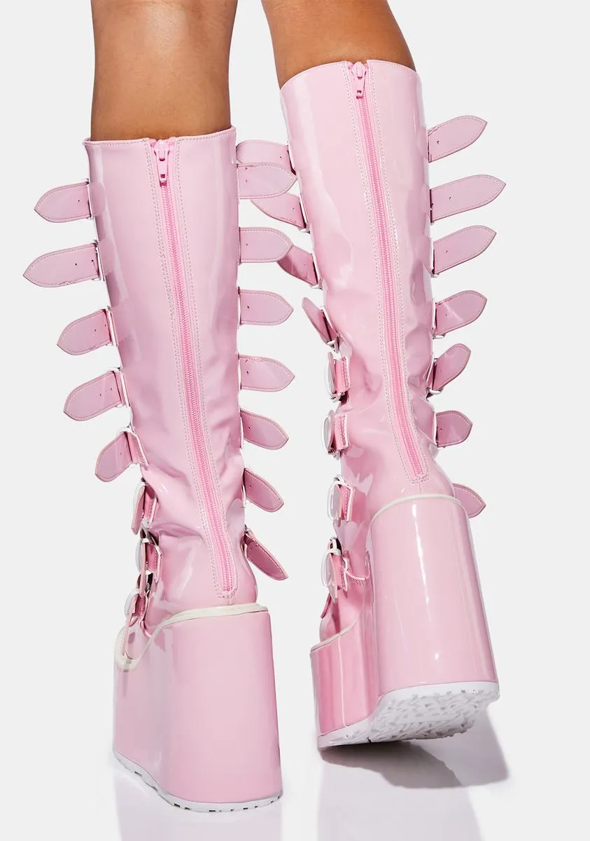 Pink Holographic Trinity Boots