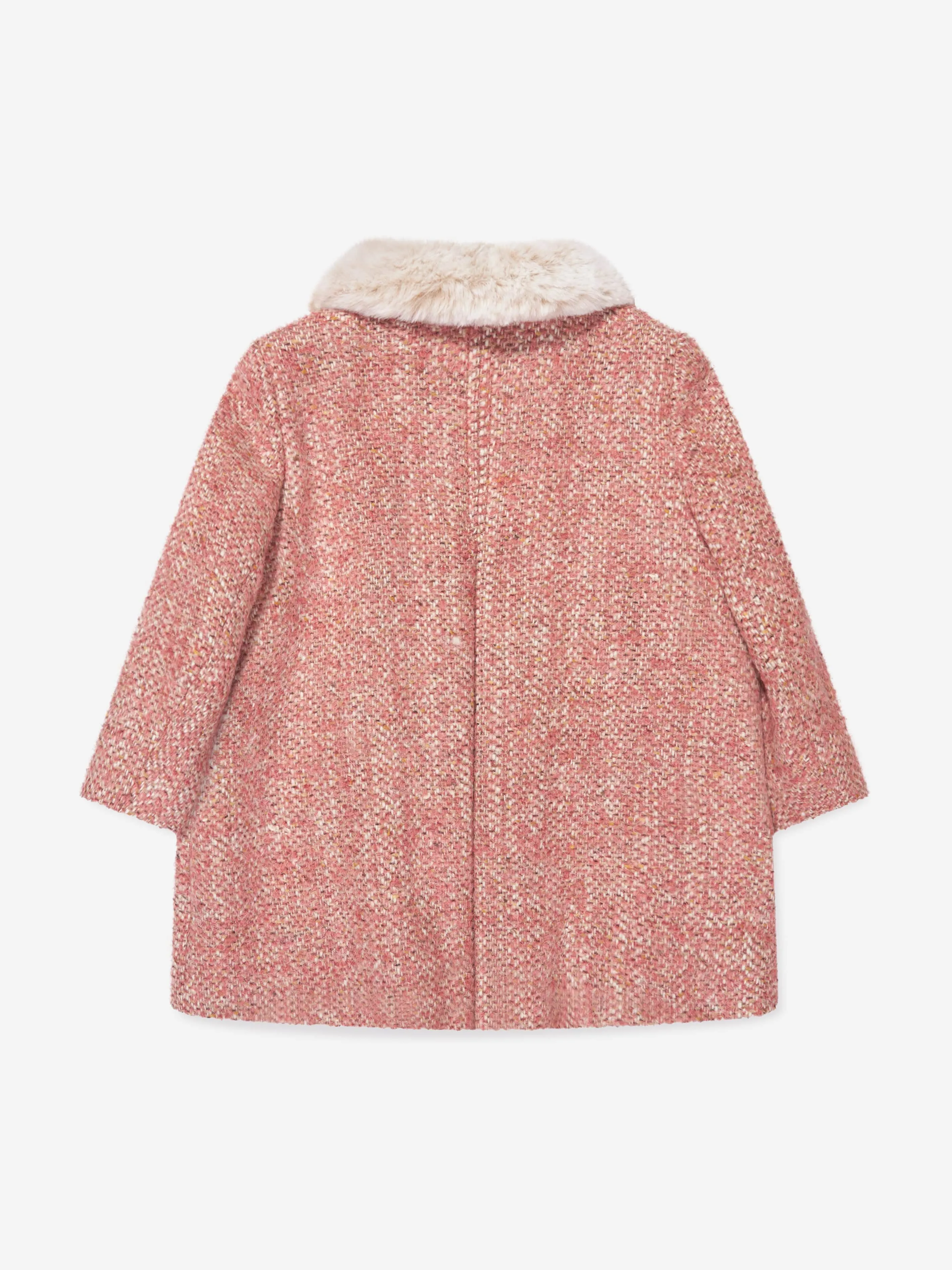 Pink Moka Coat for Baby Girls by Bonpoint