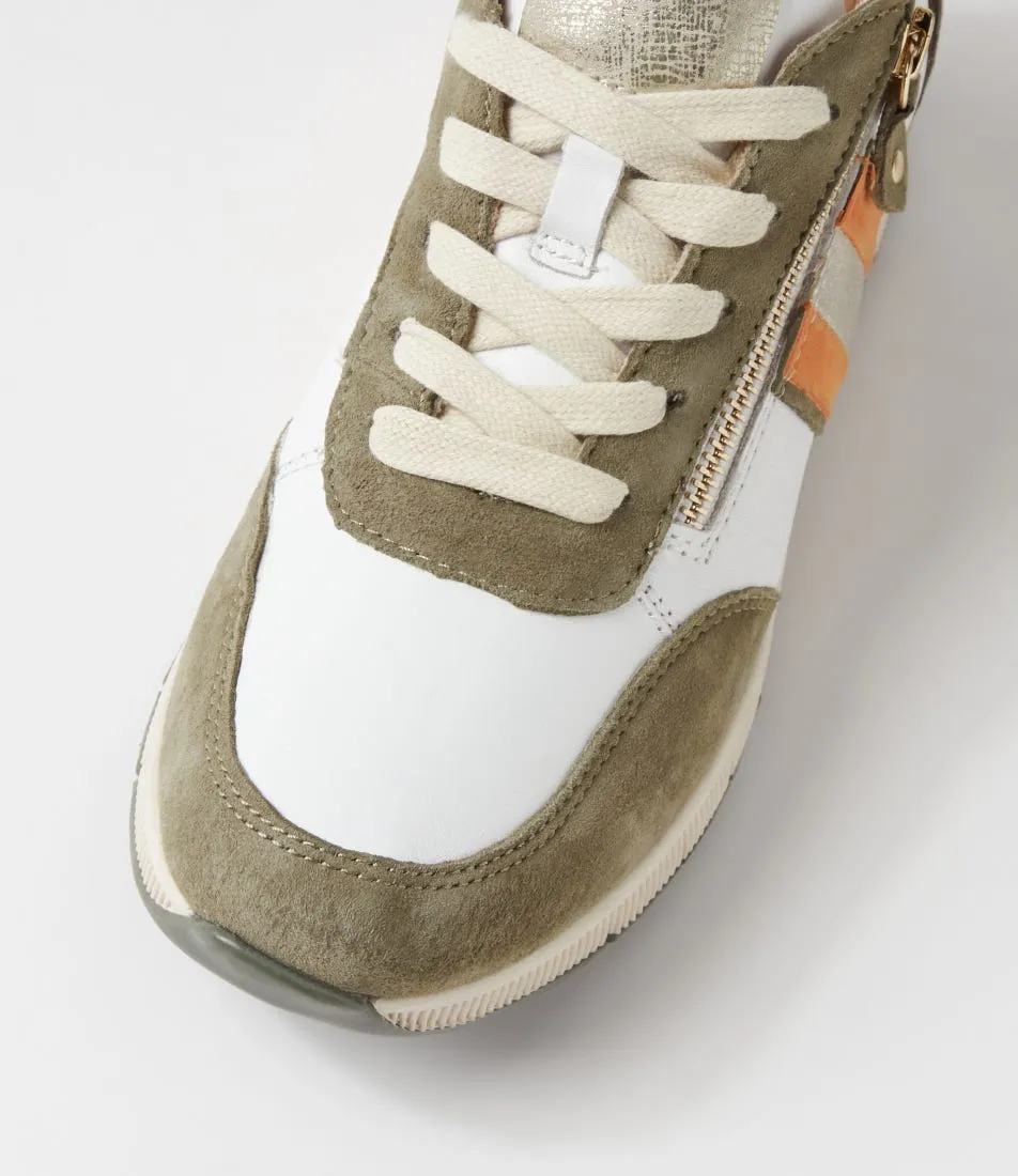 PLANET Bex Pistachio Combo Leather Sneakers