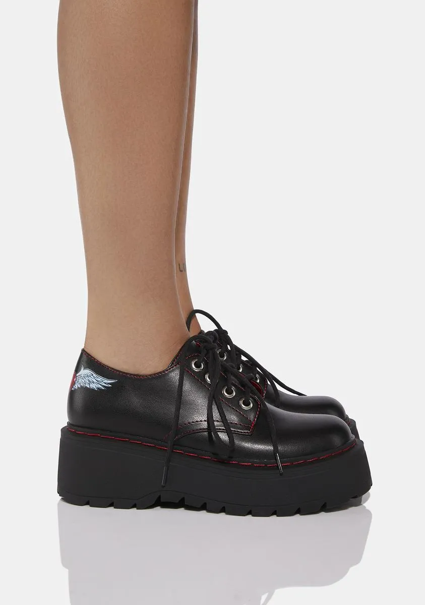 Platform Oxfords - Affordable Talking Shoes - Talk Is Cheap