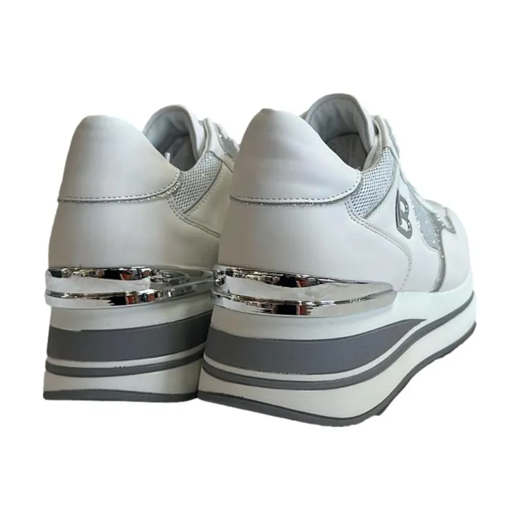 Platform White Sneakers for Women by Laura Biagiotti - Model 8425