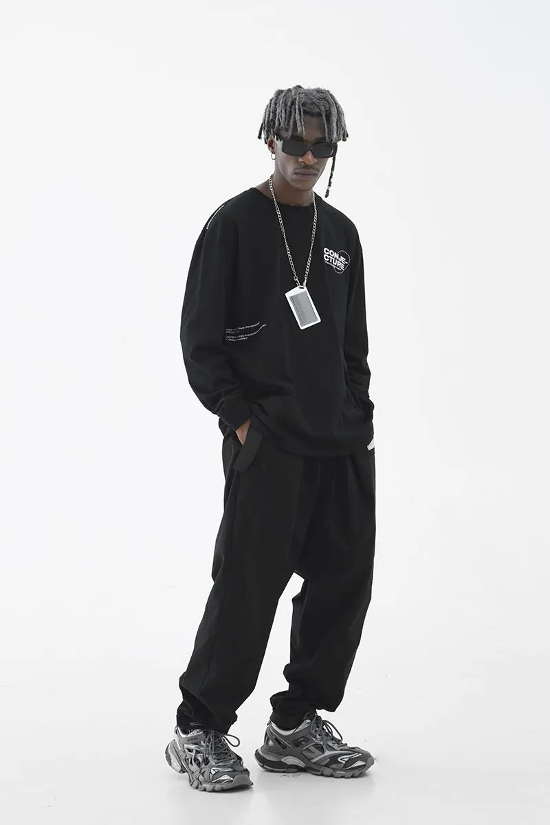 Pleated Logo Trousers