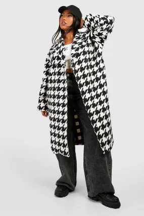 Plus Dogtooth Boucle Longline Coat