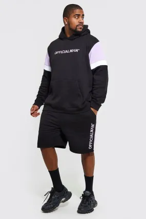 Plus Official Colour Block Short Tracksuit