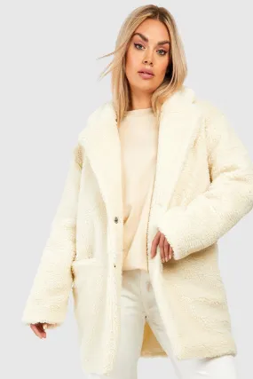 Plus Teddy Fur Coat