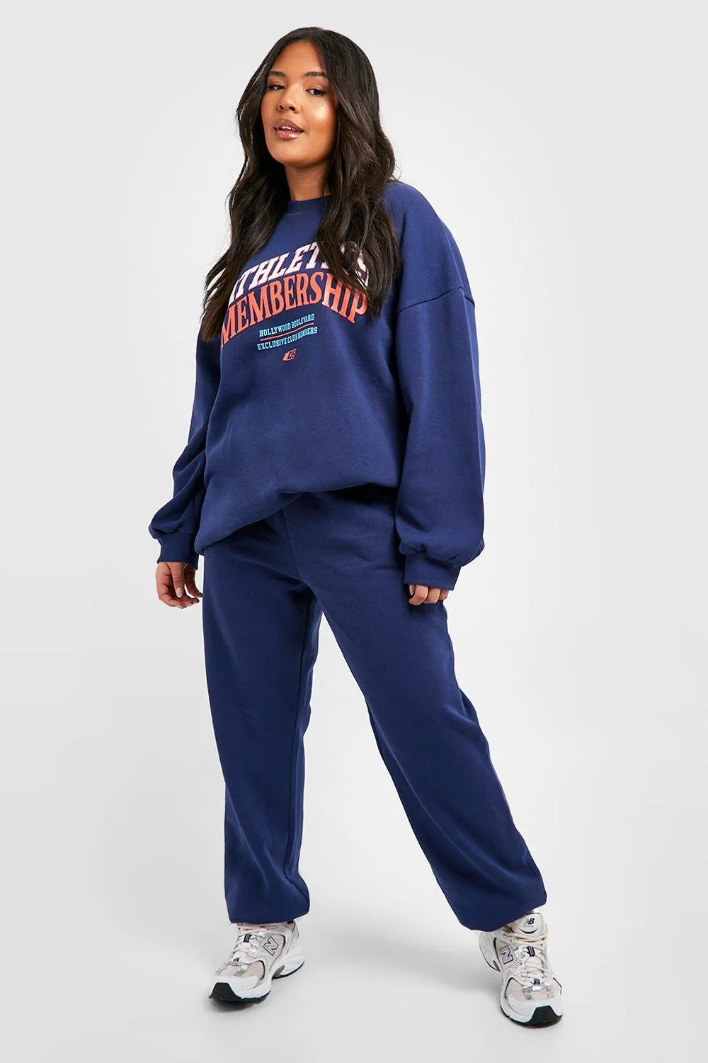 Plus Varsity Oversized Sweat Tracksuit